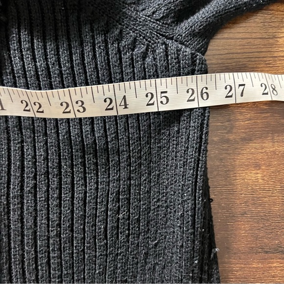 Catherines Black Zipped Faux Fur Front Plush Jacket Cardigan Sweater 2X 22/24 - Picture 2 of 8